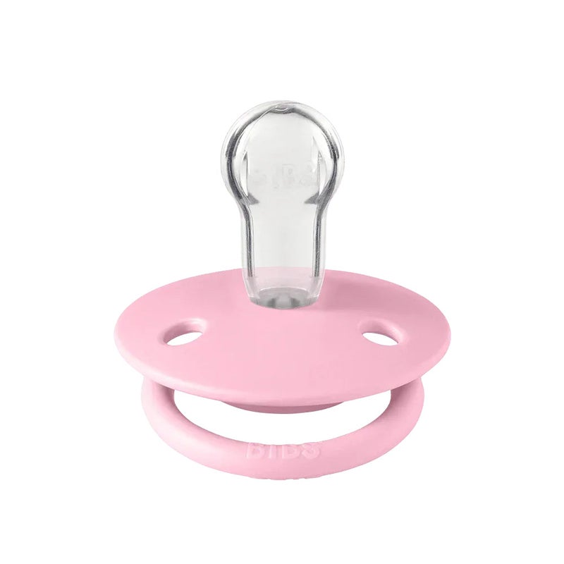 BIBS De Lux Cilicone Pacifier Pack of 2 – One Size Ivory/Baby Pink - Image 2